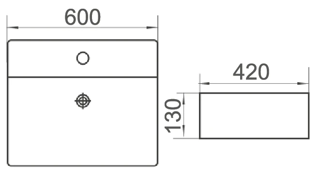 BRAVO 600 Above Counter Basin - Image 3