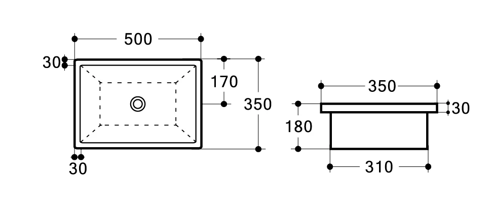 QUBI-II 500 Under Counter Basin - Image 3